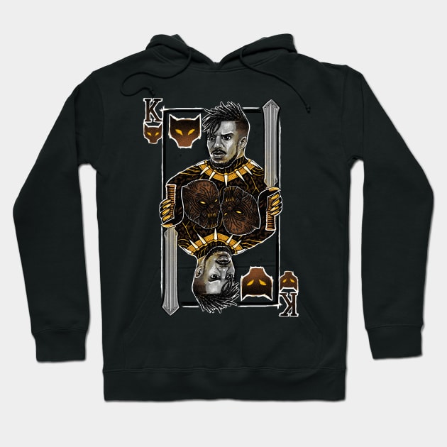 Killmonger King Card Hoodie by c0y0te7